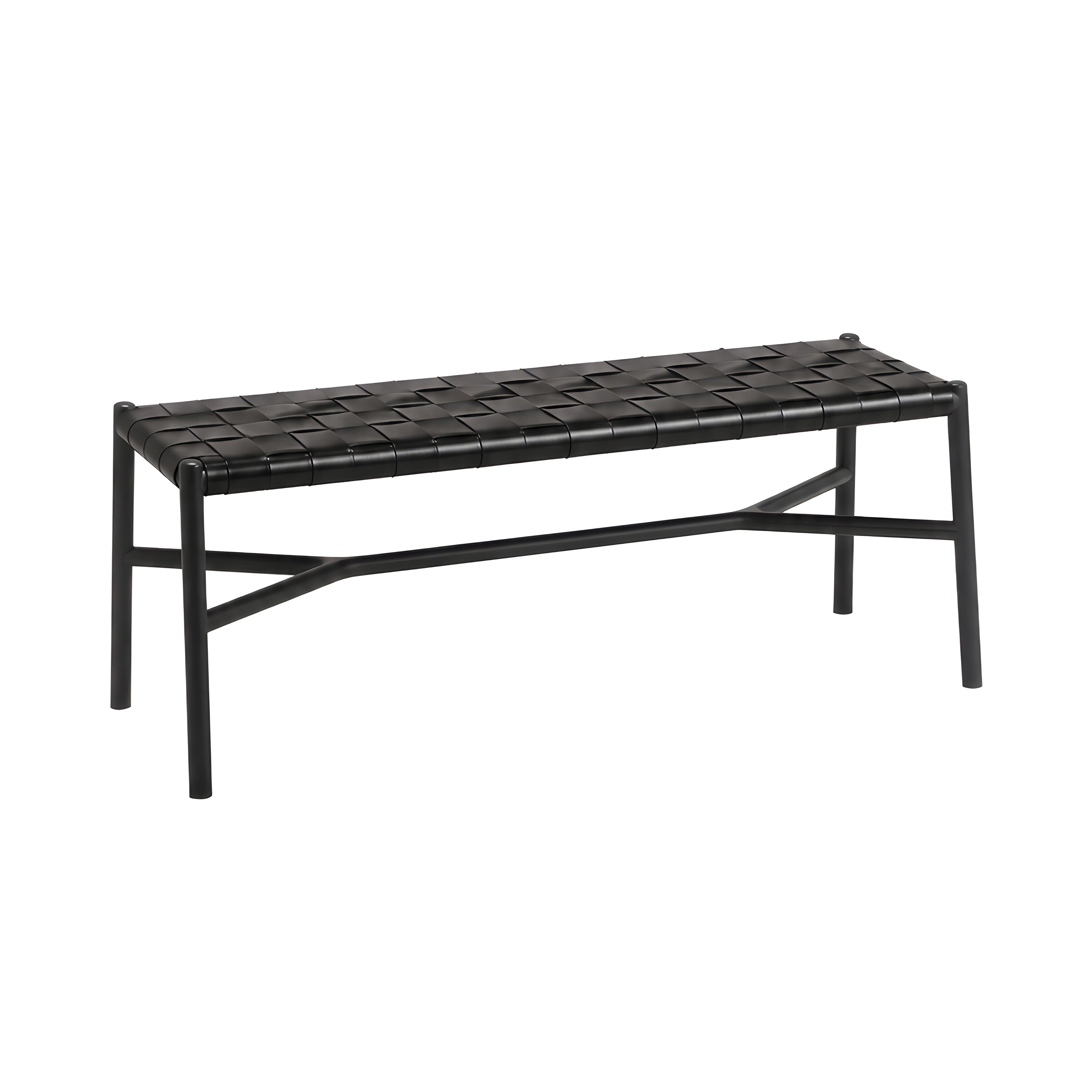 Ariake Bench: Leather Strap + Black + Sumi Ash