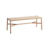 Ariake Bench: Textile Strap + Natural Oak + Beige 