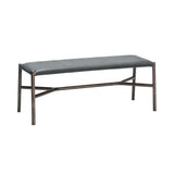 Ariake Bench: Upholstered + Smoked Oak