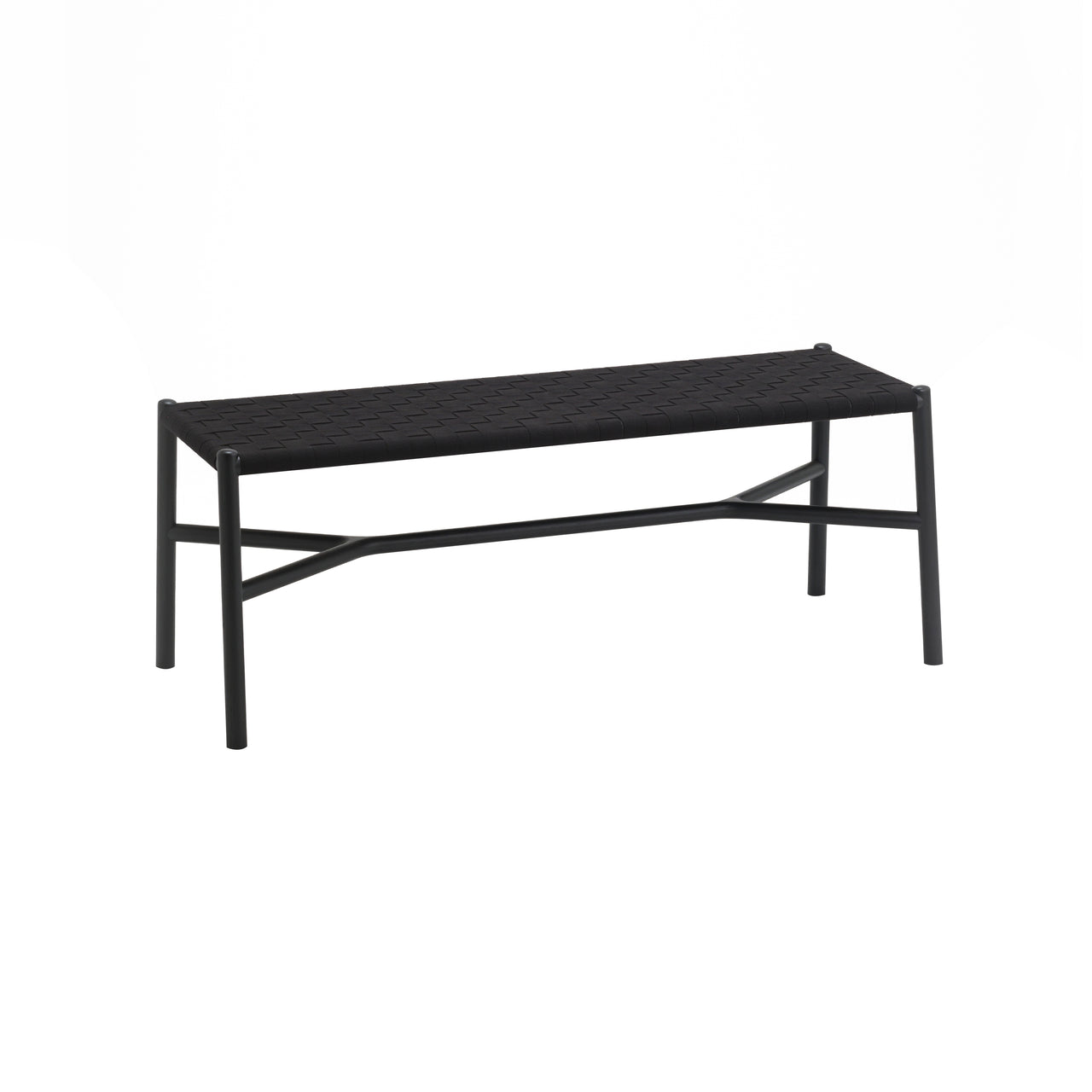 Ariake Bench: Textile Strap + Sumi Ash + Black 