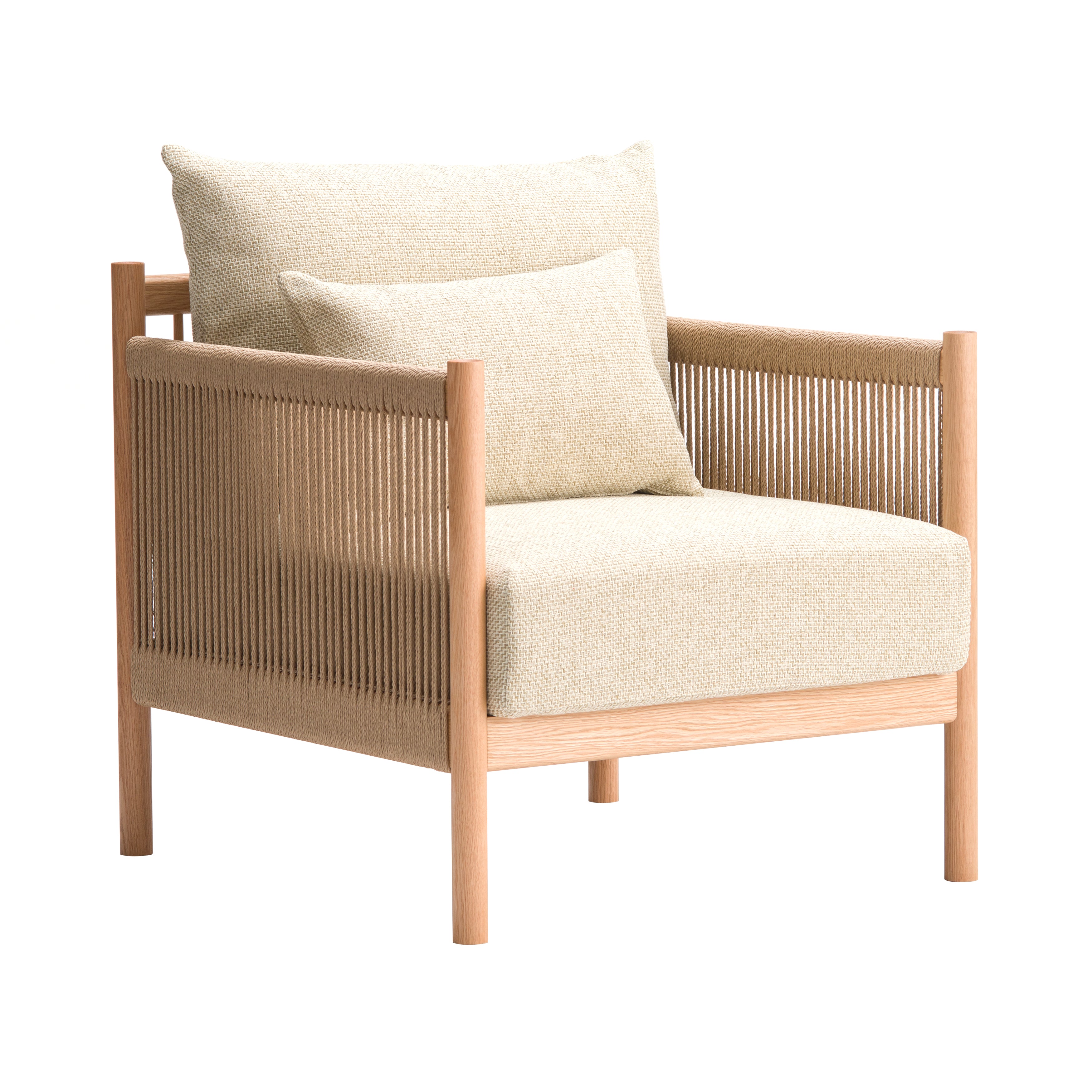 Braid Sofa: 1 Seater + Natural Oak