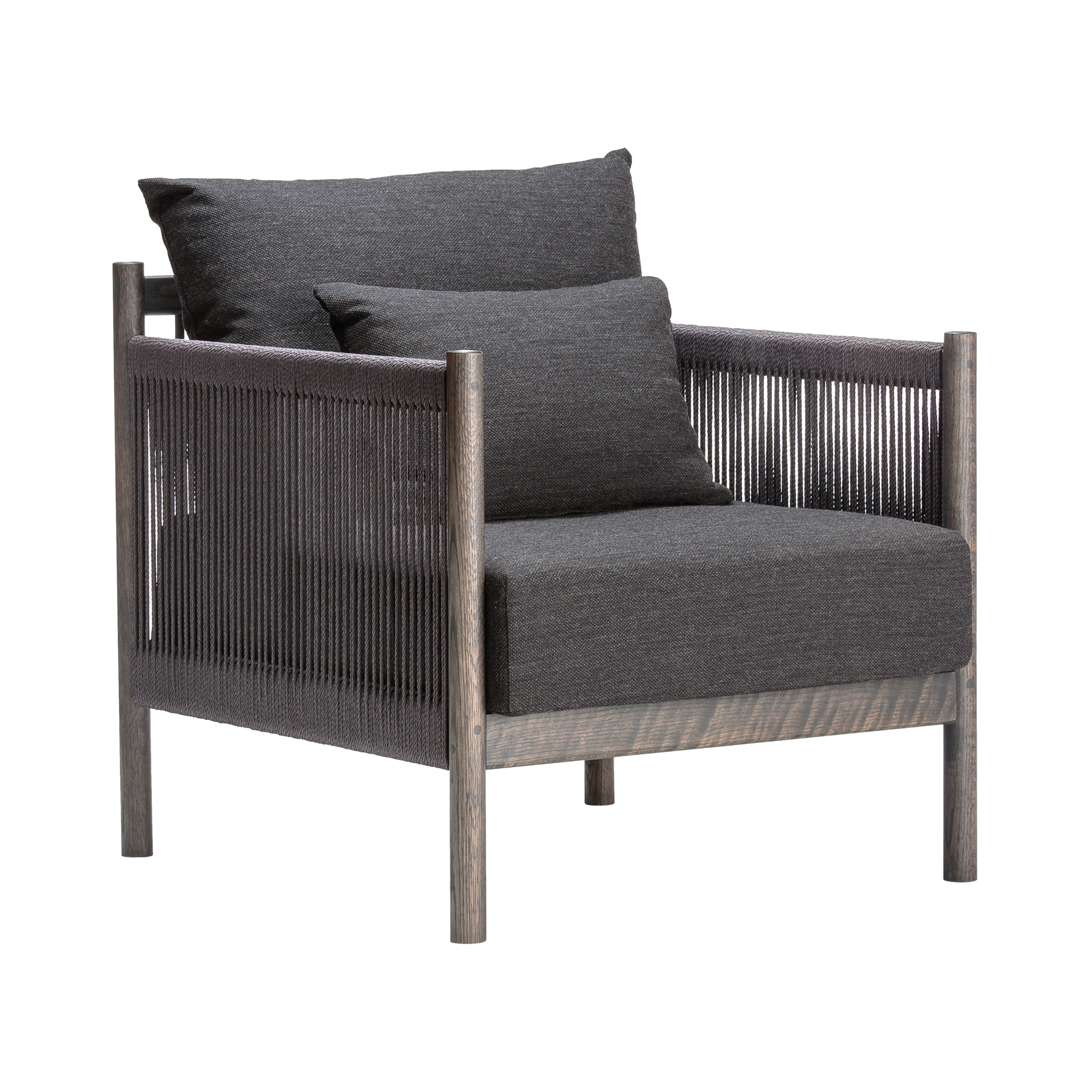 Braid Sofa: 1 Seater + Smoked Oak