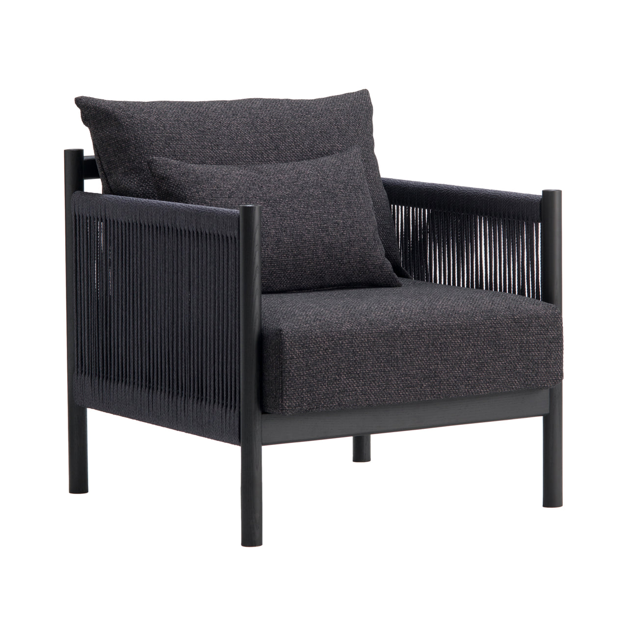 Braid Sofa: 1 Seater + Sumi Ash