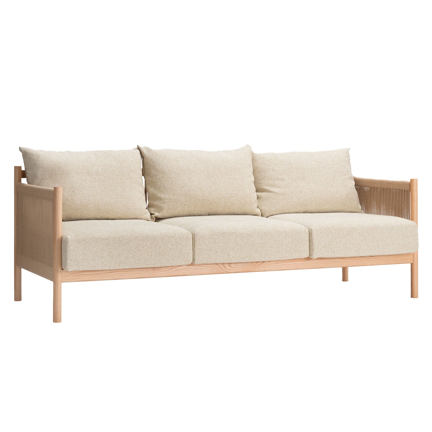 Braid Sofa: 3 Seater + Natural Oak
