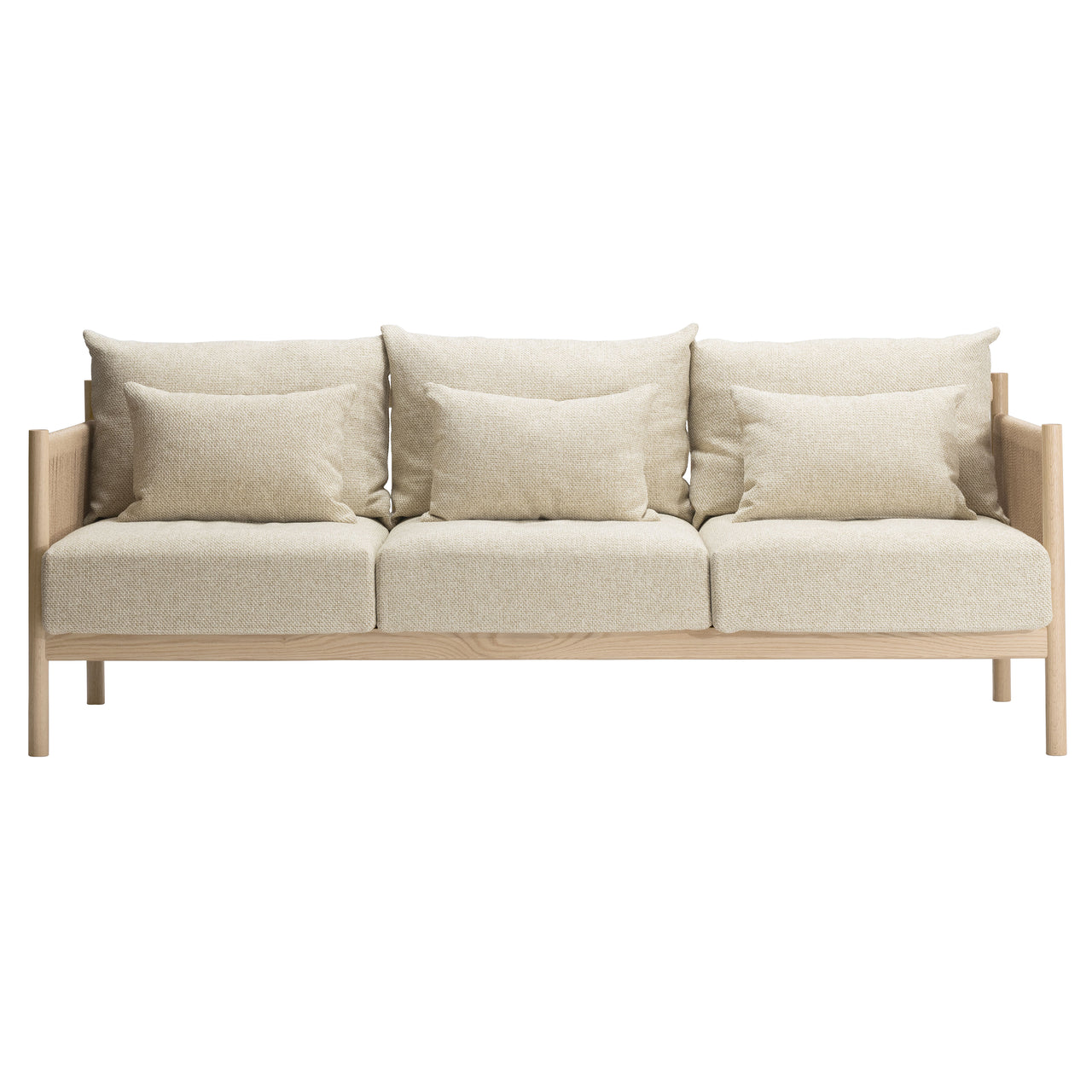 Braid Sofa: White Oak + 3 + Baton B-IV