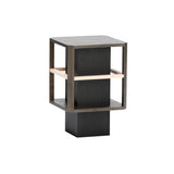 Lantern Side Table: Tall + Smoke Oak + Sumi Ash + White Oak