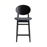 Outline Bar Stool: Seat Upholstered + Sumi Ash