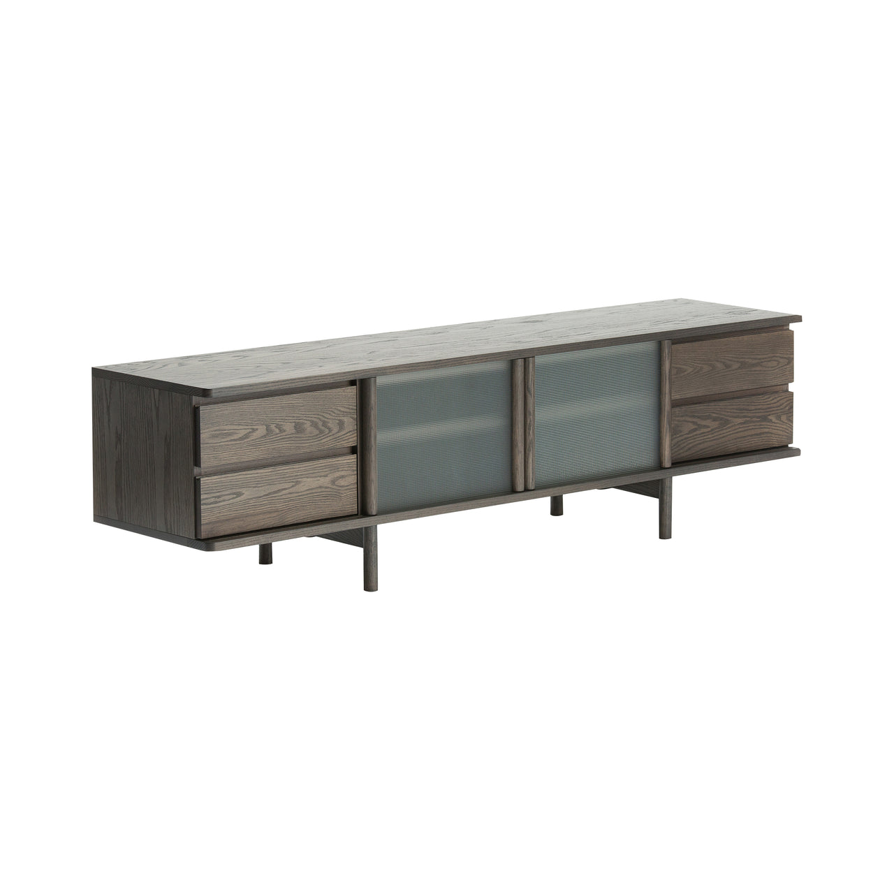 Rikyu TV Console: Smoked Oak