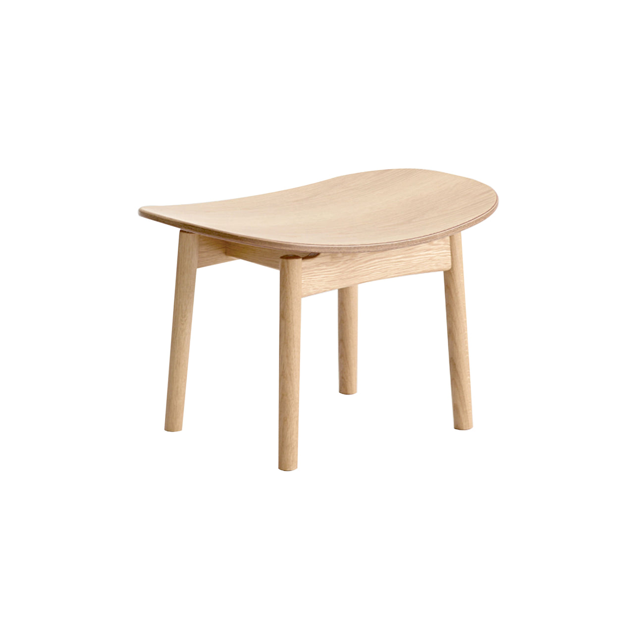 Saga Footstool: White Oak