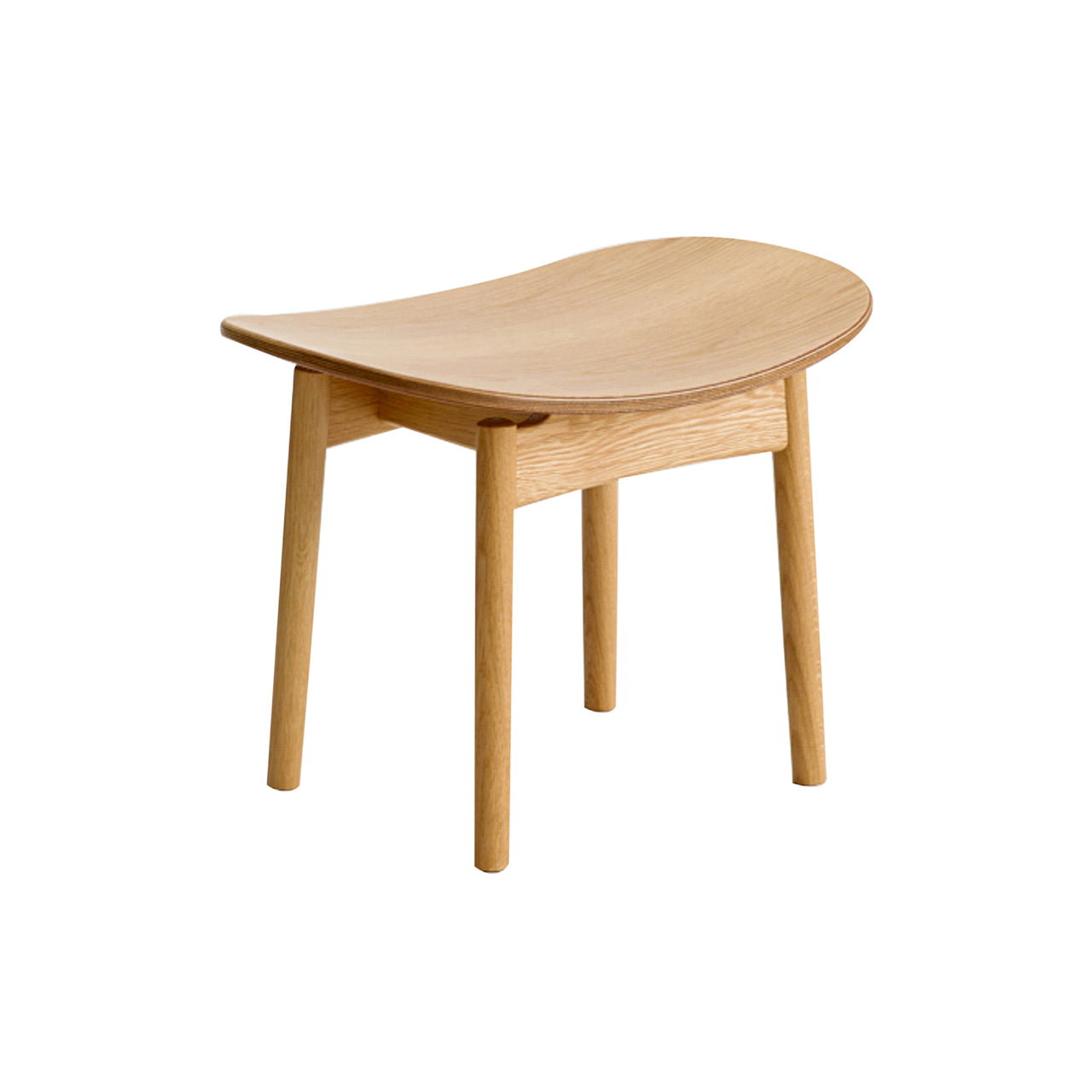 Saga Lounge Stool: Natural Oak