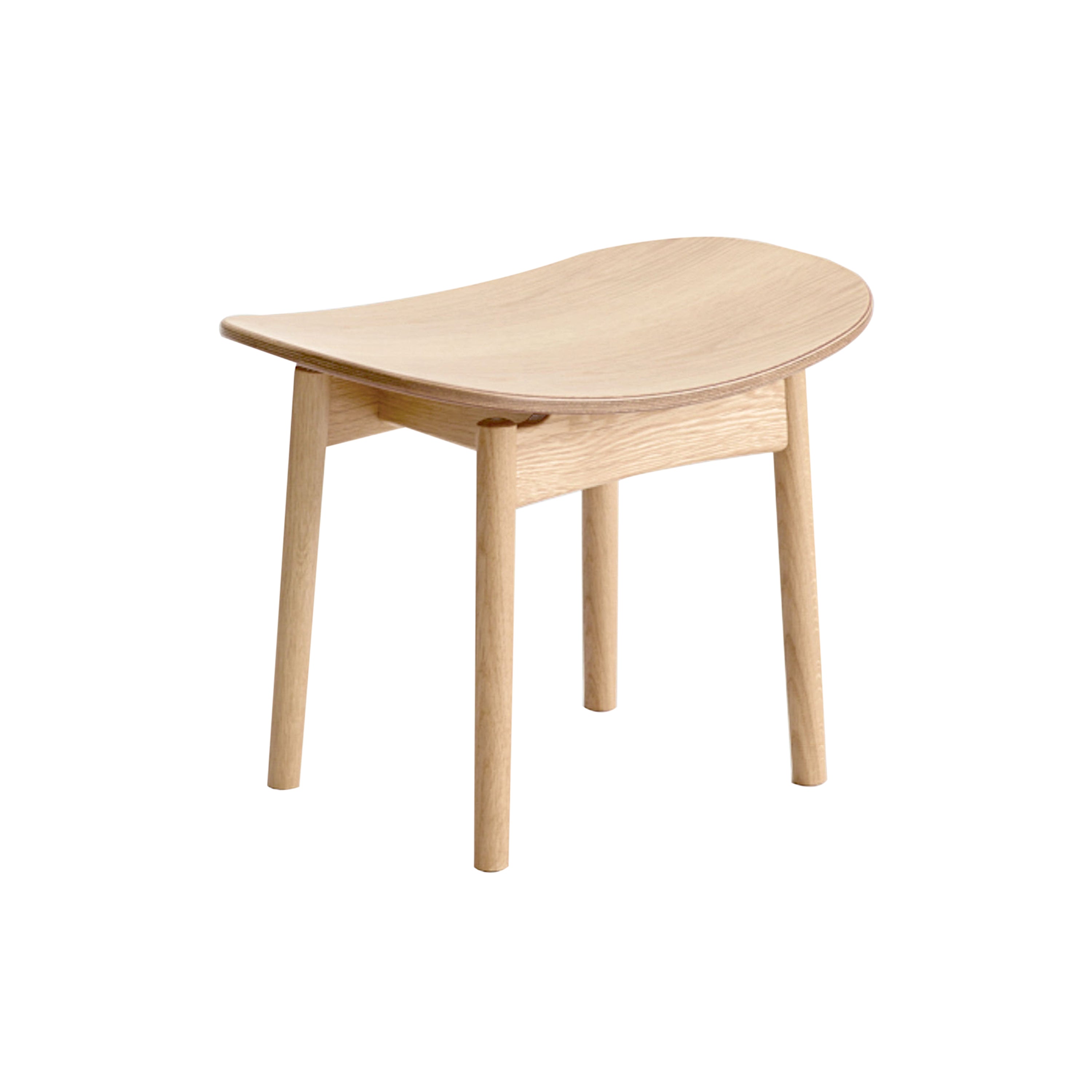 Saga Lounge Stool: White Oak