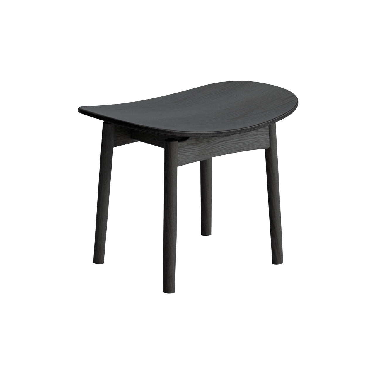 Saga Lounge Stool: Sumi Ash