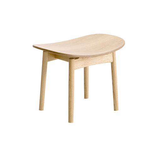 Saga Lounge Stool: White Oak