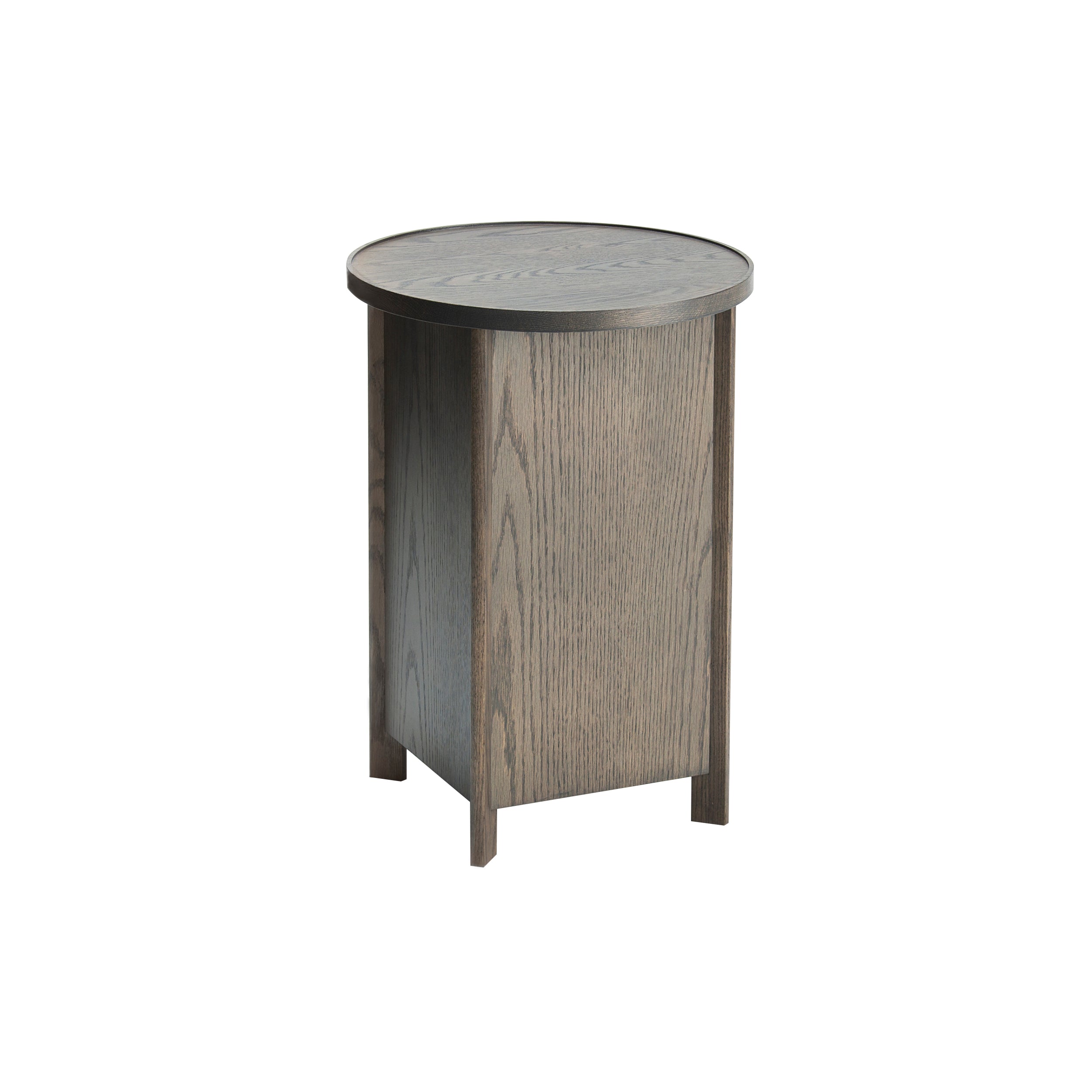 Sake Side Table: Smoked Oak