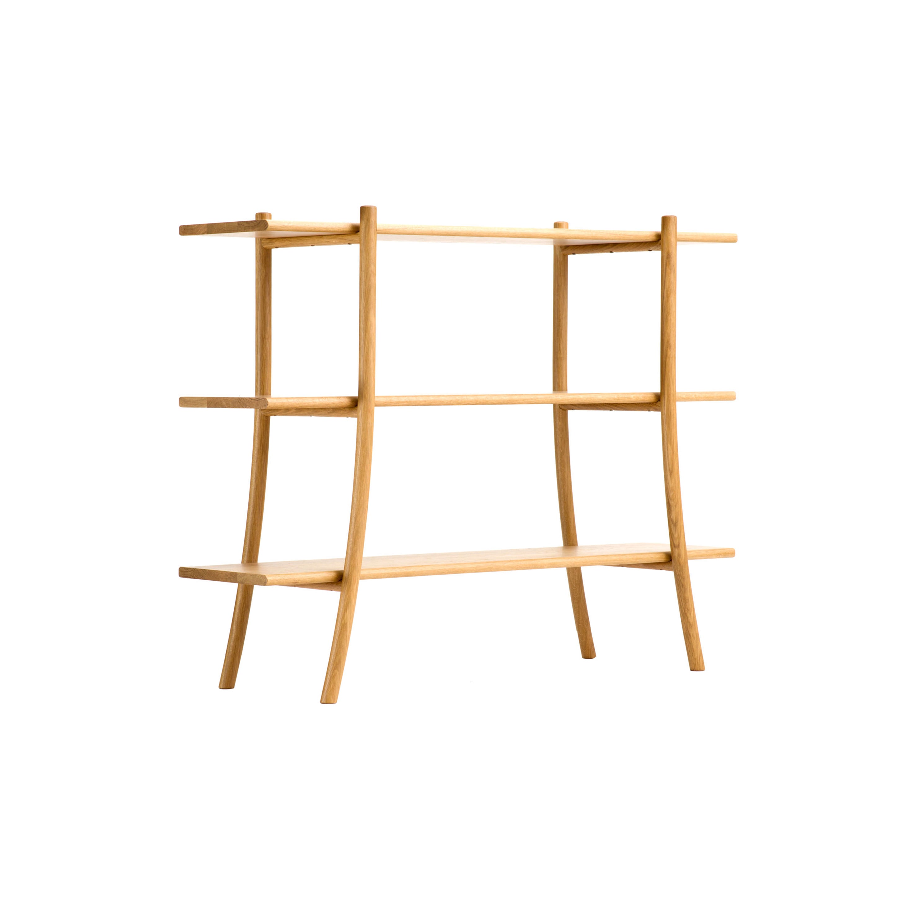 Skyladder Shelves: Low + Natural Oak