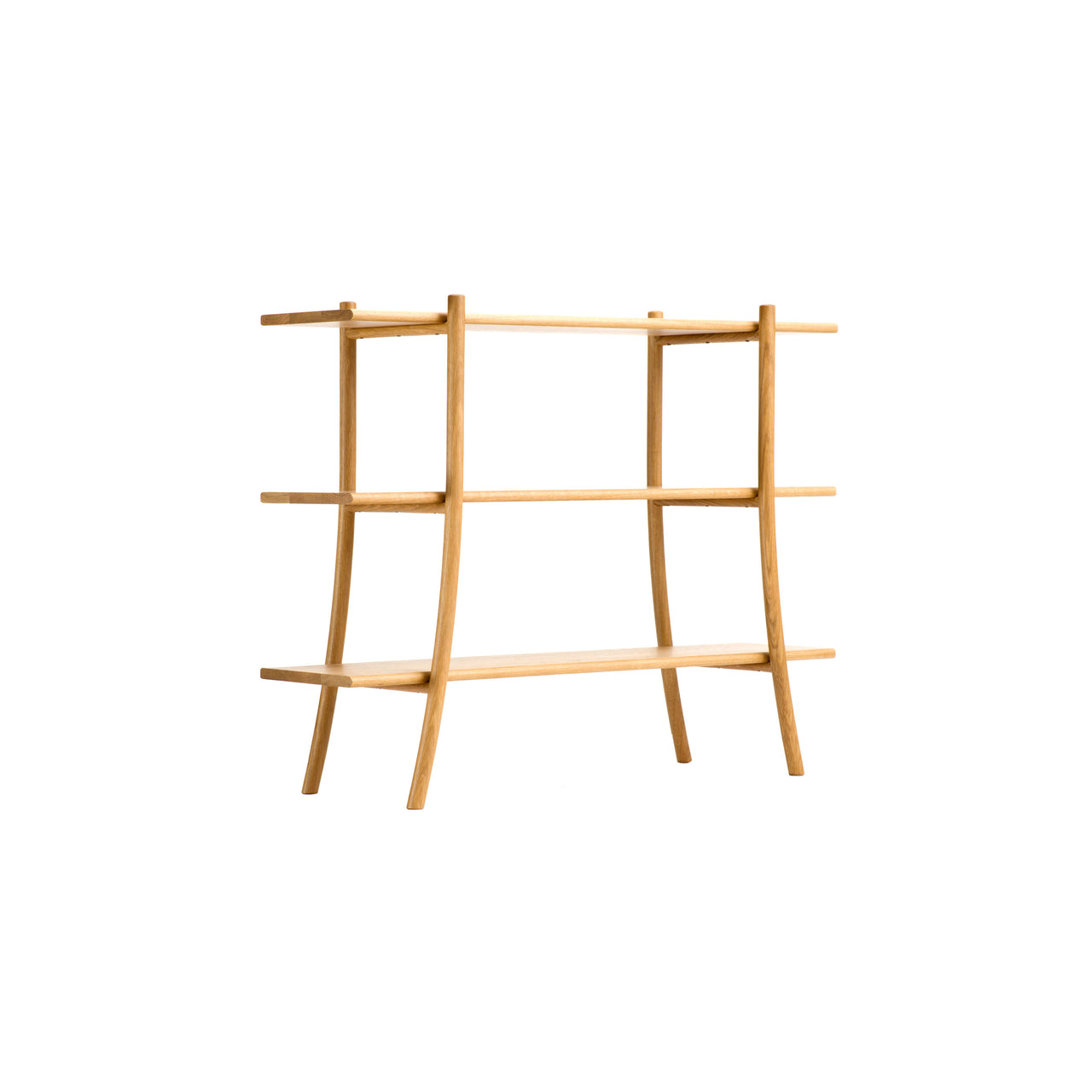 Skyladder Shelves: Low + Natural Oak