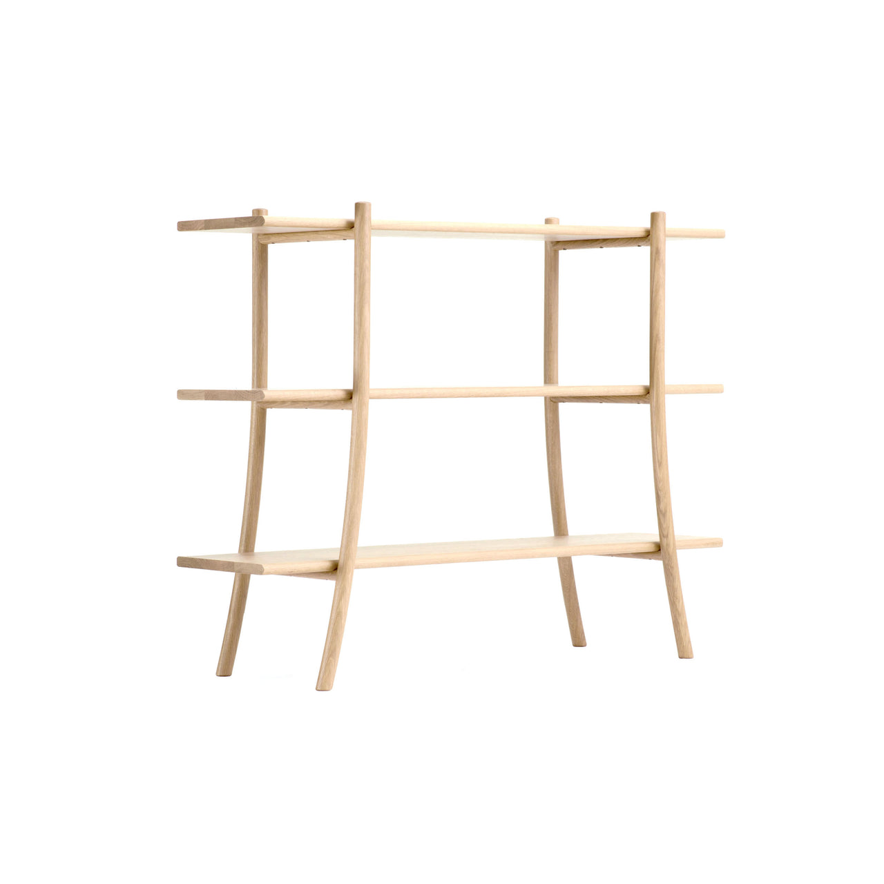 Skyladder Shelves: Low + White Oak