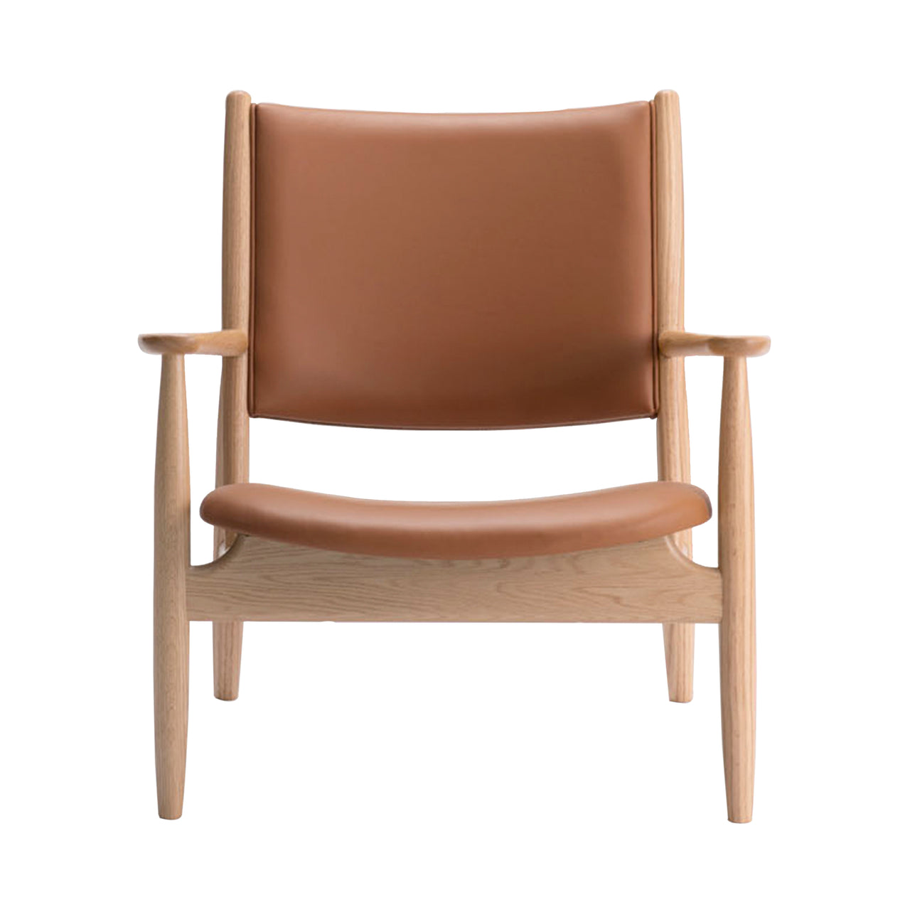 Summit Lounge Chair: White Oak +  Fibre Camel