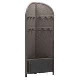Cabine Dresser with Mirror: Smoked Oak + Black