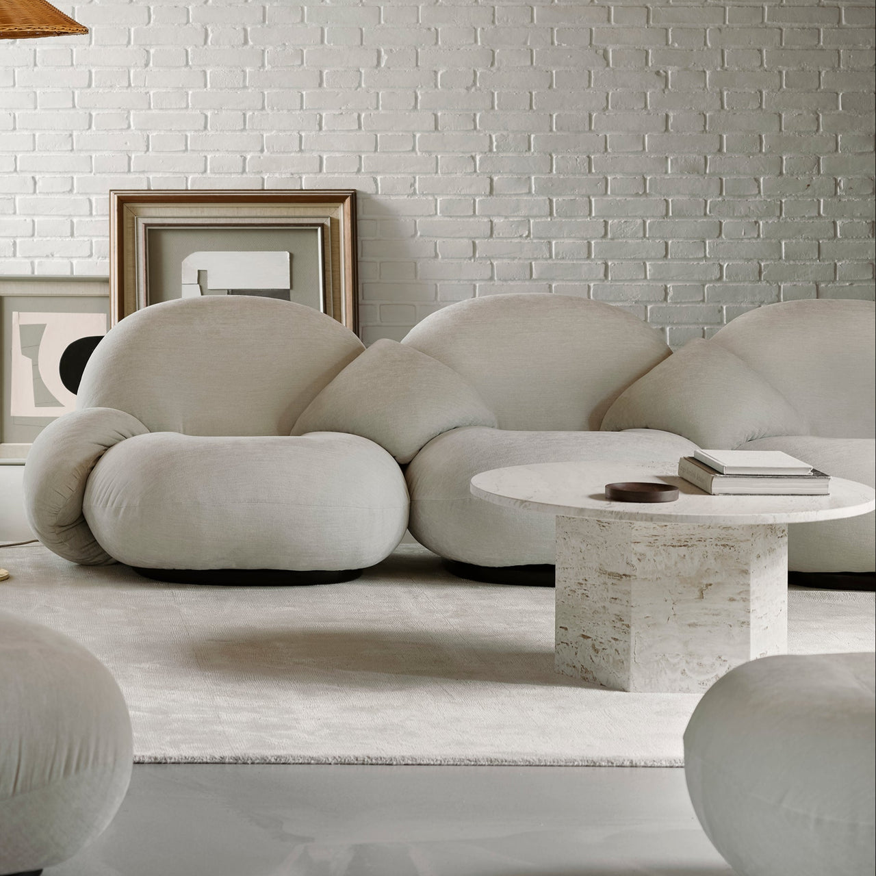 Epic Round Coffee Table: Travertine