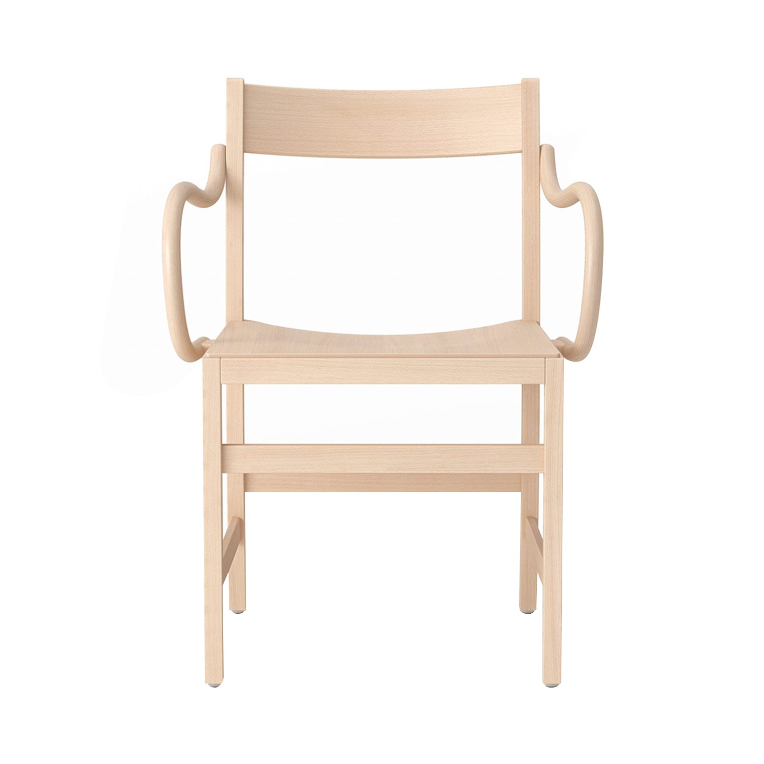 Waiter XL Armchair: Natural Beech