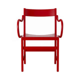 Waiter XL Armchair: Red Lacquered Beech