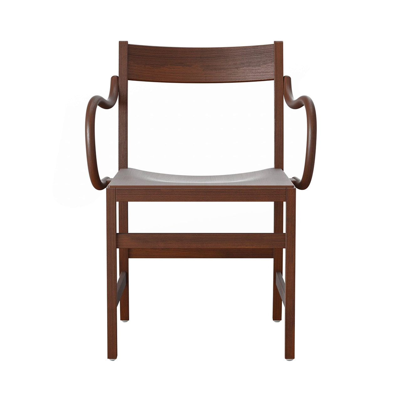 Waiter XL Armchair: Walnut Stained Beech