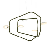 Palindrome Single Pendant: 4 Heads + Army Green