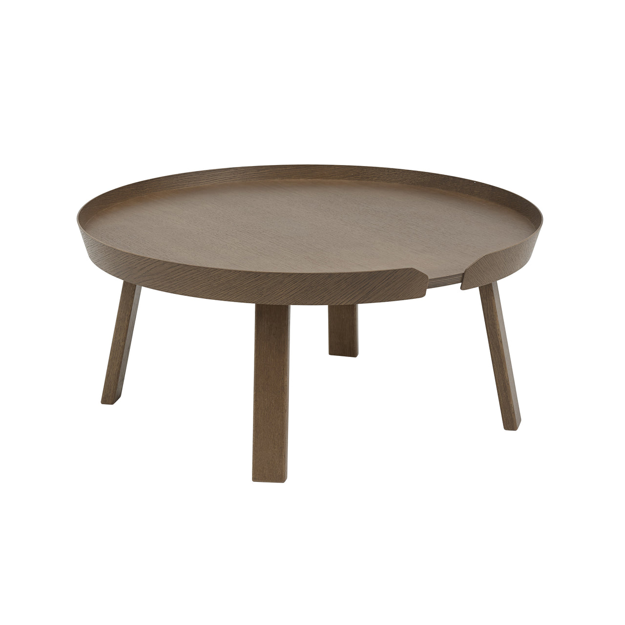 Around Coffee Table: Large + Stained Dark Brown