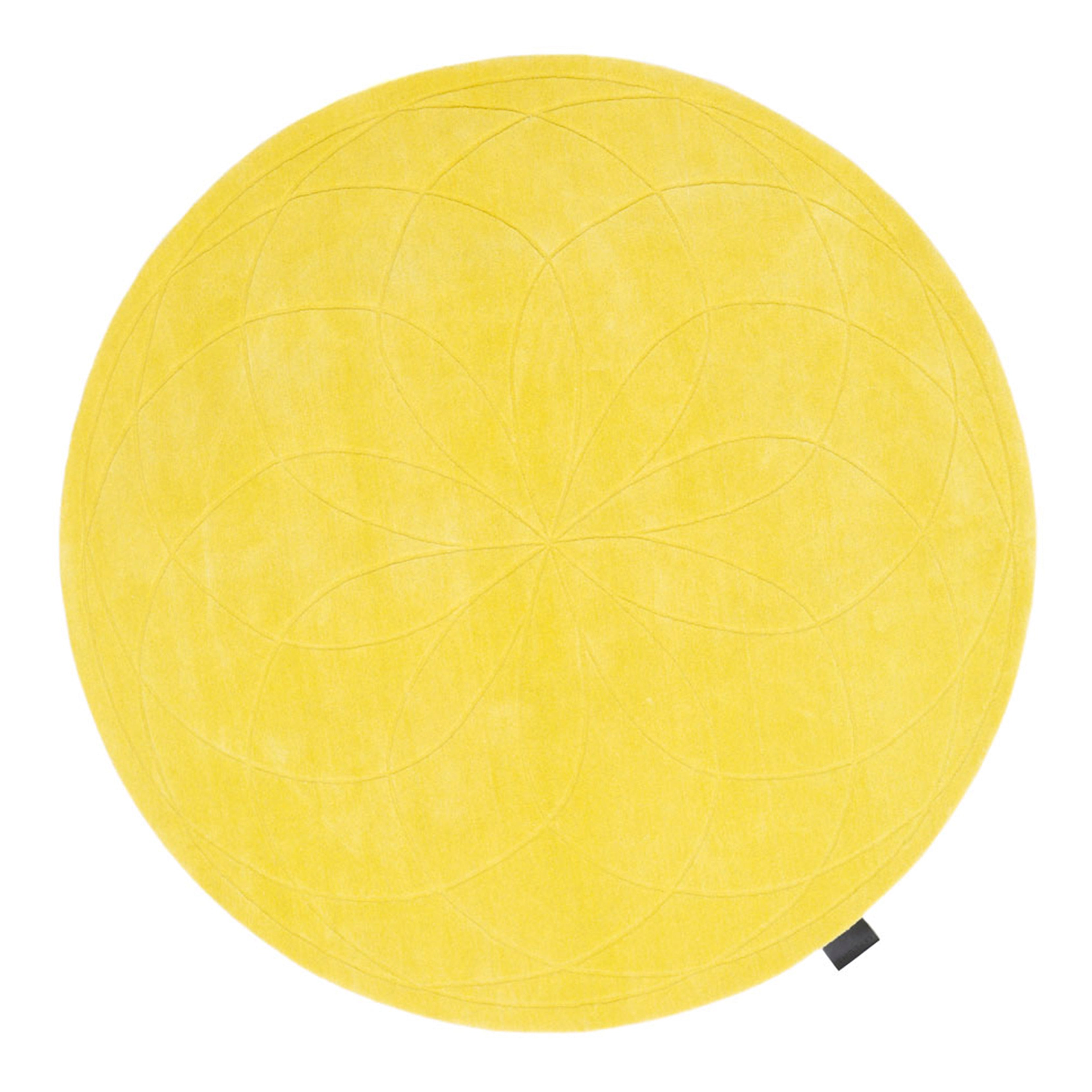 Lotus Round Rug: Large + Citrus Yellow