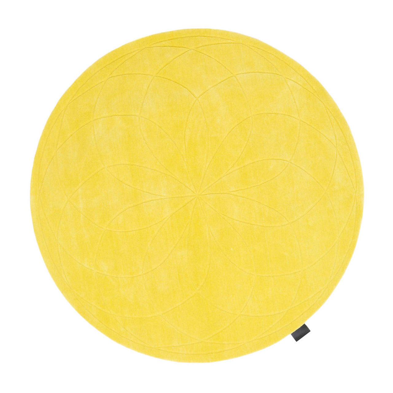 Lotus Round Rug: Medium + Citrus Yellow