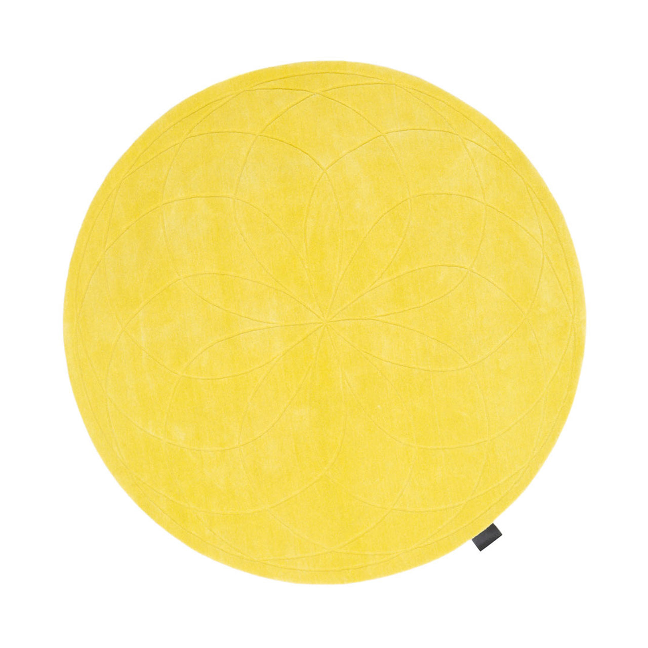 Lotus Round Rug: Small + Citrus Yellow