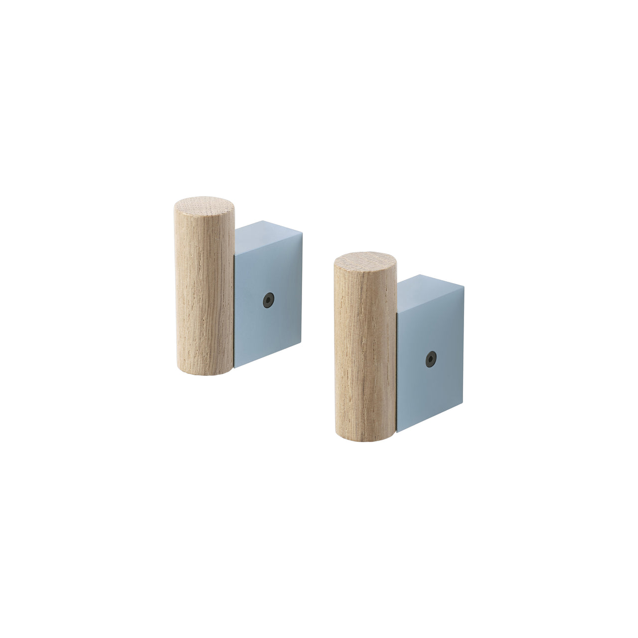 Attach Coat Hook: Set of 2 + Pale Blue