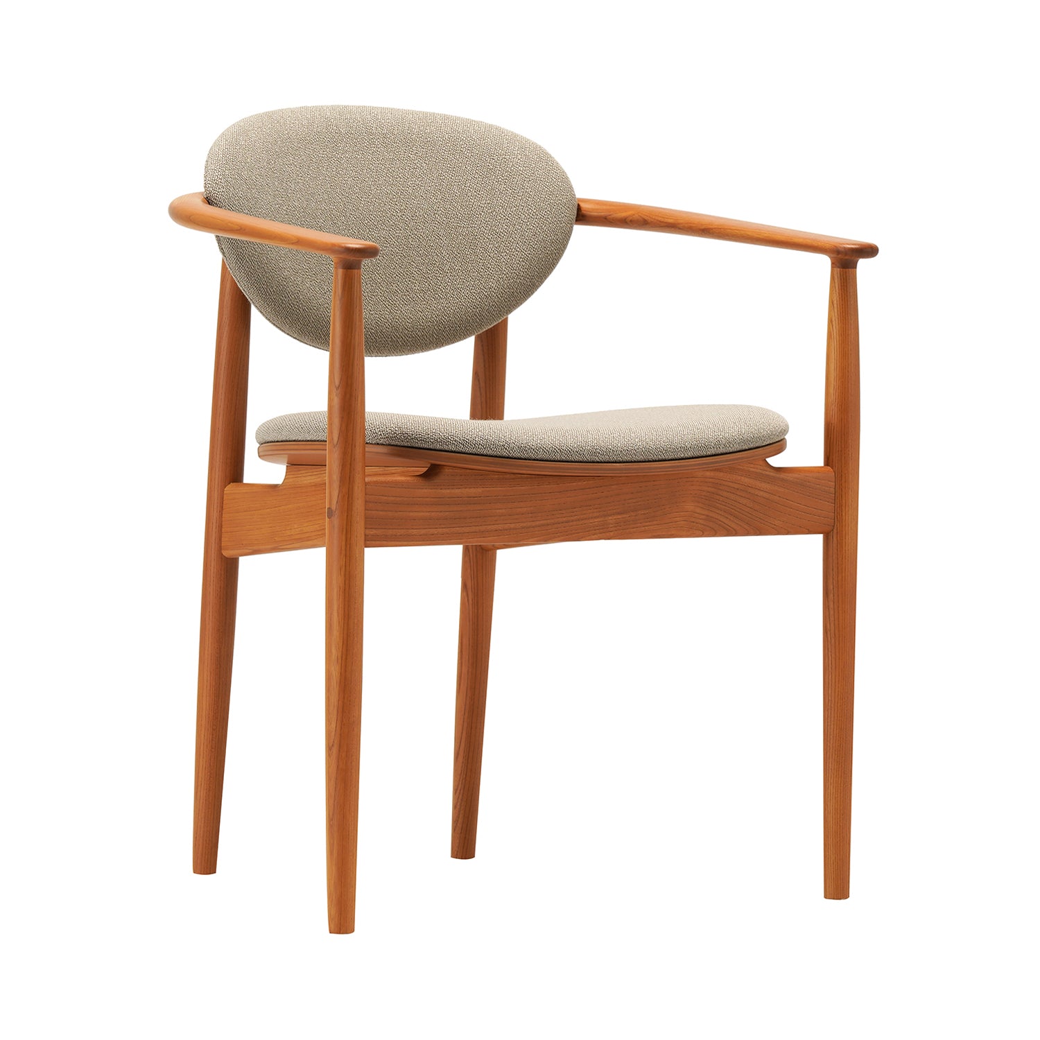 Azabu Hills Dining Chair A-DC04: Keyaki Brown