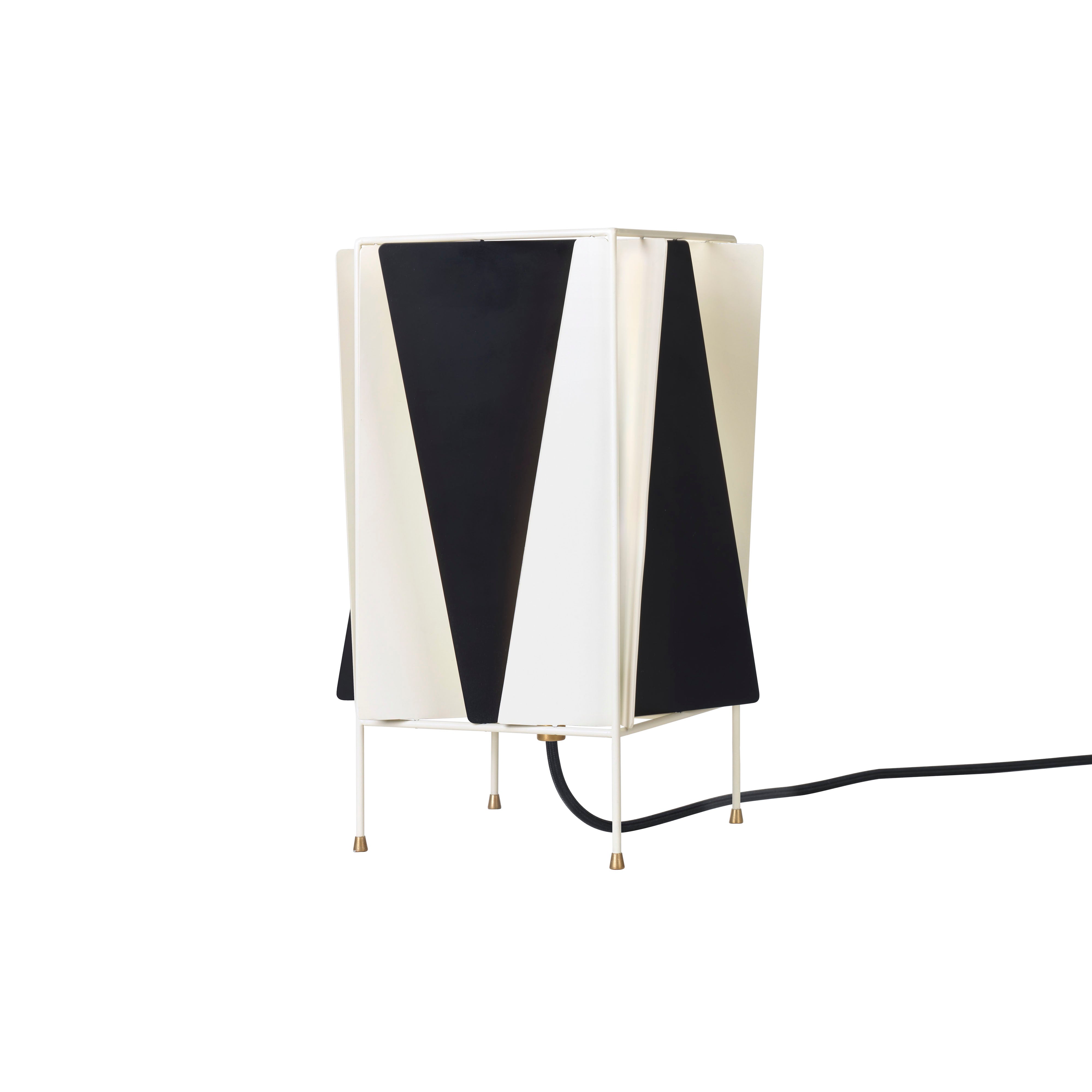 B-4 Table Lamp: Black + White