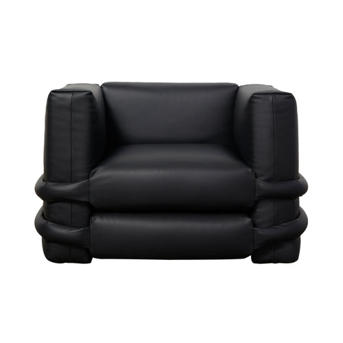 Pillow Sofa Armchair: Leather + Panama Leather