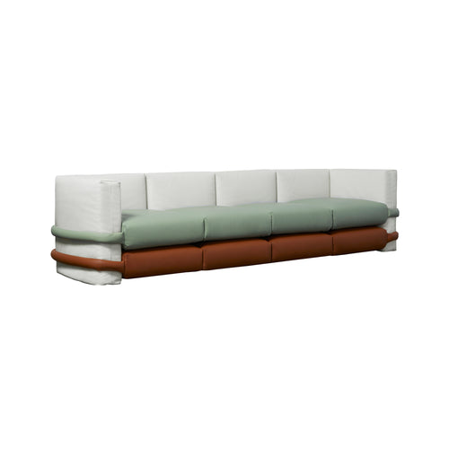 Pillow Modular Sofa: Leather + Configuration 1