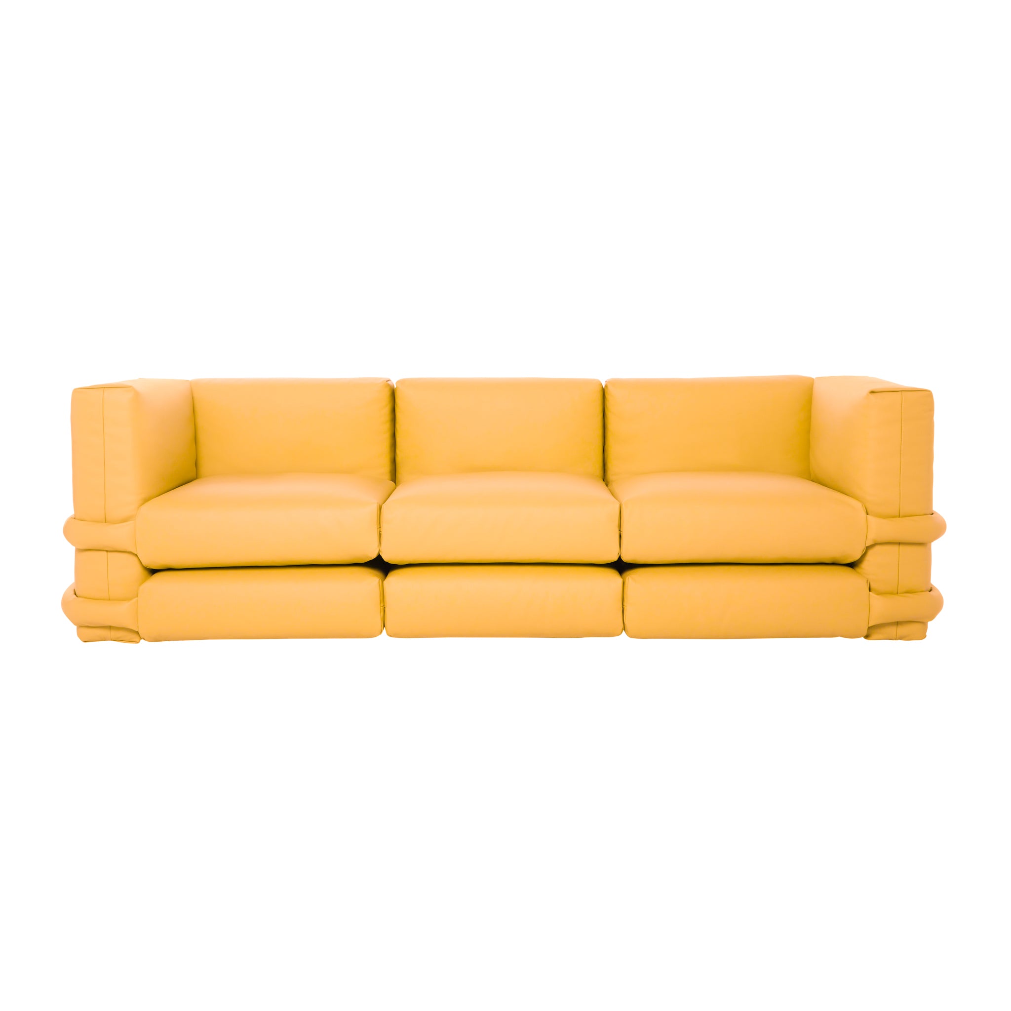 Pillow Modular Sofa: Leather + Configuration 3