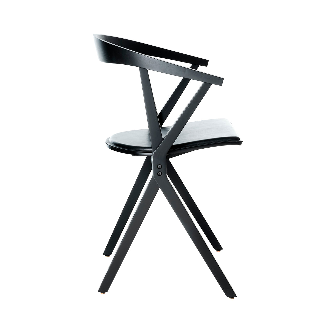 Chair B: Upholstered: Black Lacquered Ash