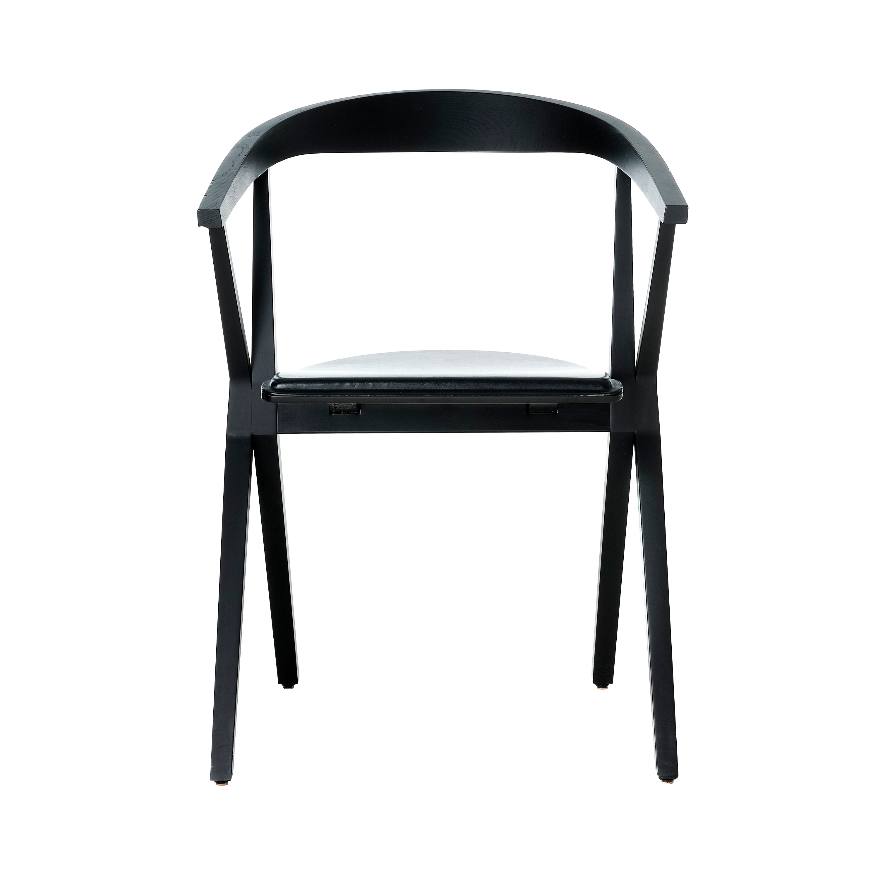 Chair B: Upholstered: Black Lacquered Ash