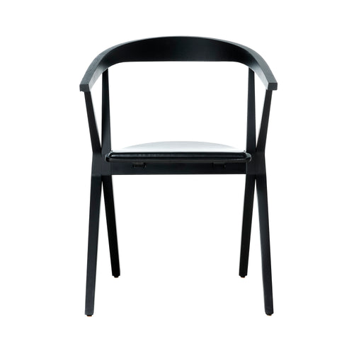 Chair B: Upholstered: Black Lacquered Ash