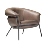 Grasso Armchair: Dark Grey + Panama Leather