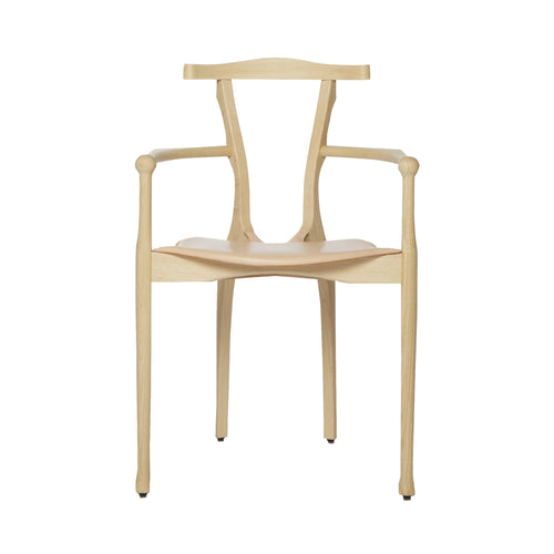 Gaulino Armchair: Upholstered + Natural