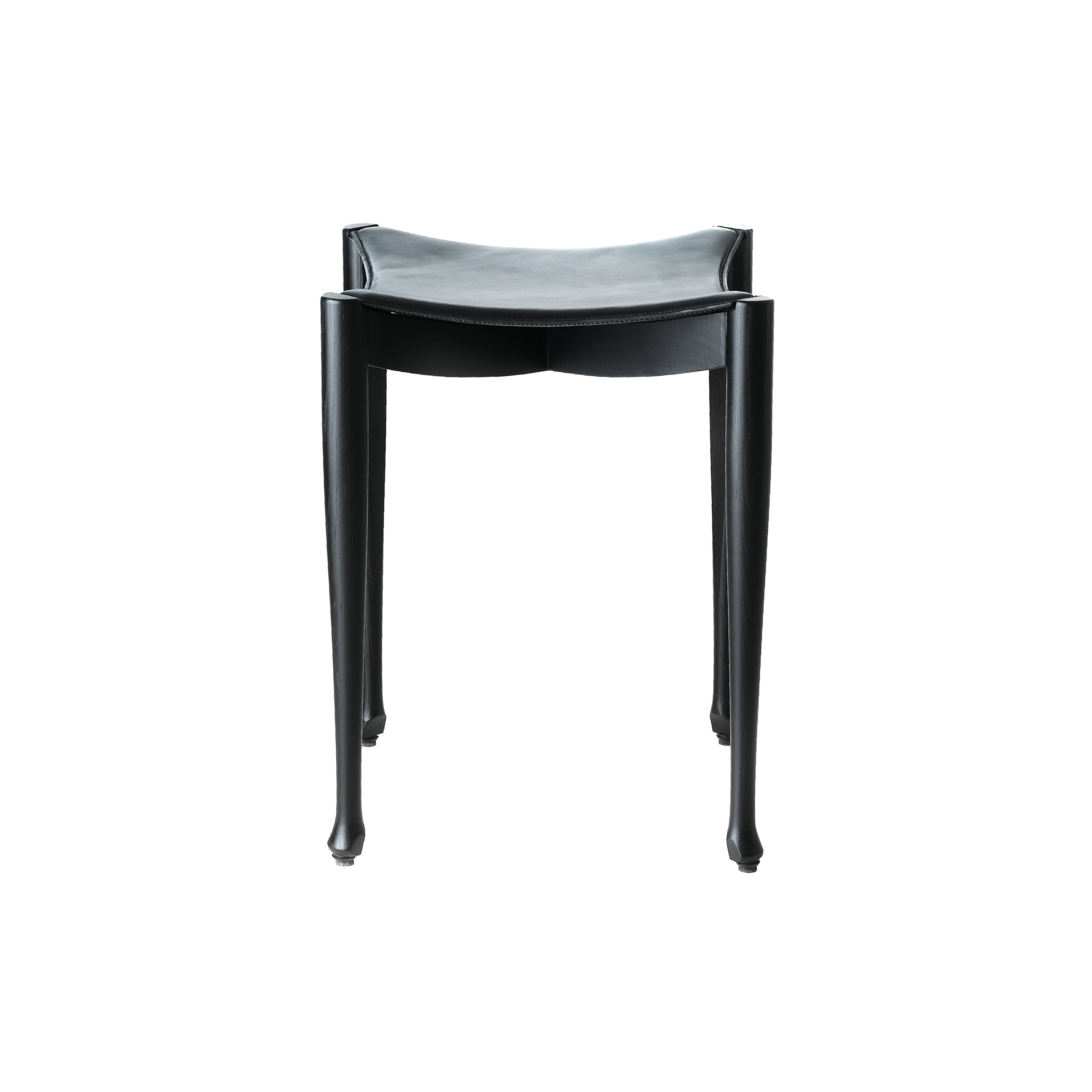 Gaulino Stool: Ash Stained Black + Black