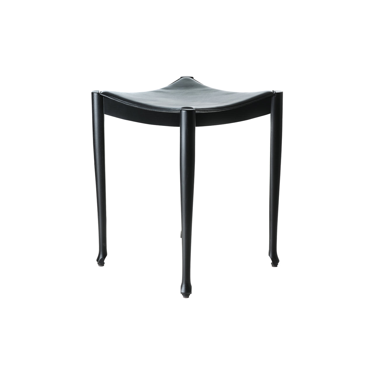 Gaulino Stool: Ash Stained Black + Black