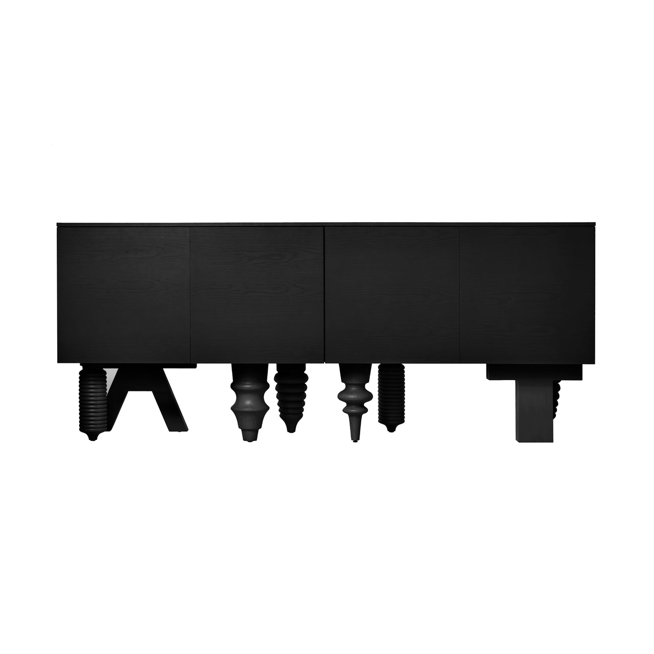 Multileg Cabinet: Black Ash + Configuration 4
