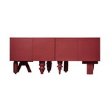 Multileg Cabinet: Berry Red Ash + Configuration 4