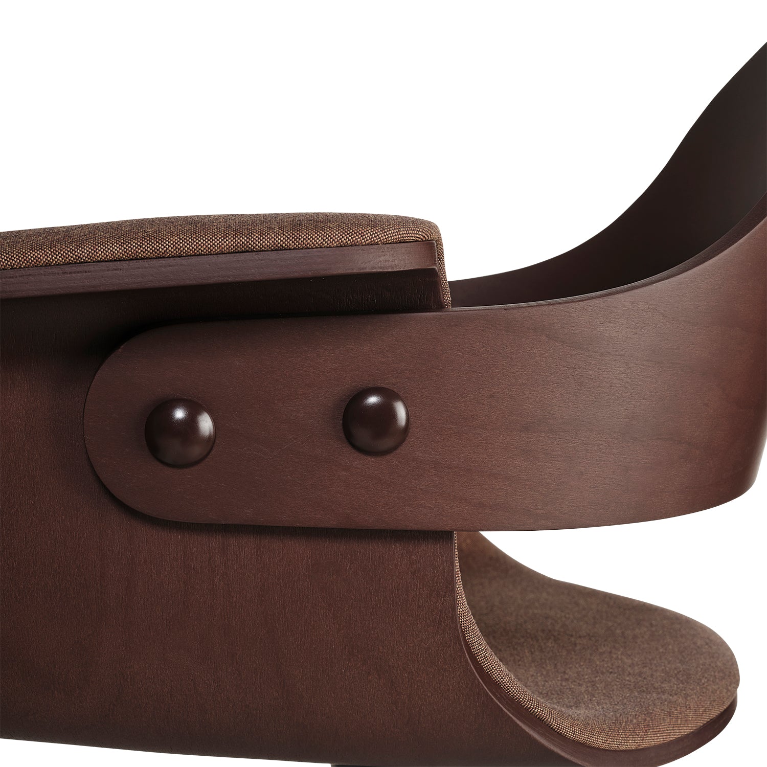 Showtime Armchair with Colored Swivel Base: Seat Upholstered