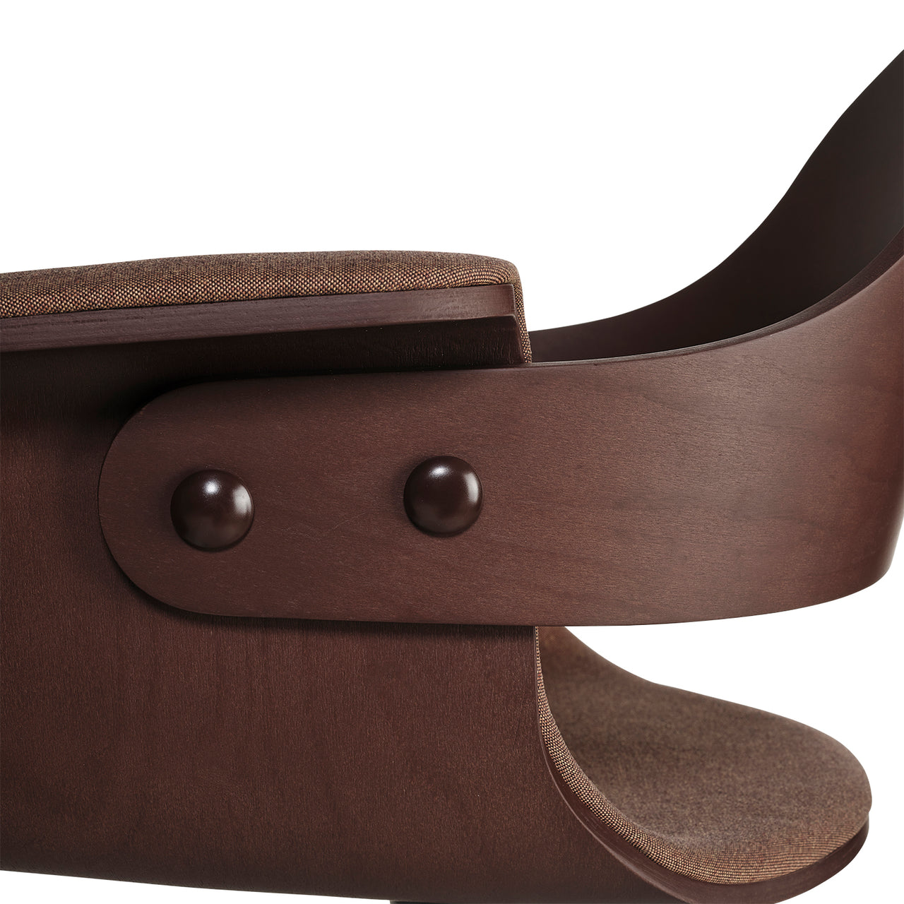 Showtime Armchair with Colored Swivel Base: Seat Upholstered