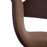 Showtime Armchair with Colored Swivel Base: Seat Upholstered